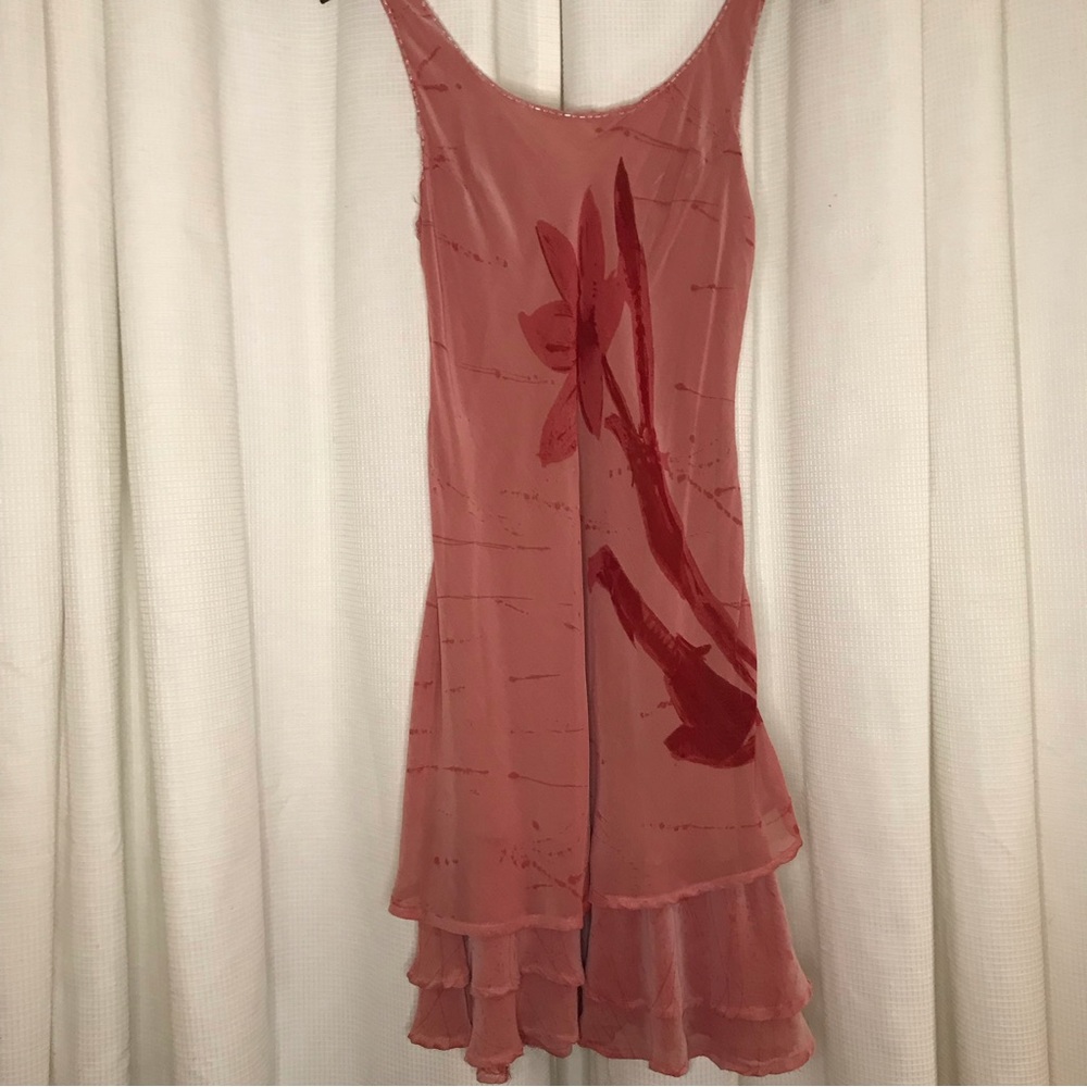 Vintage Rene Derhy pink Flower dress.